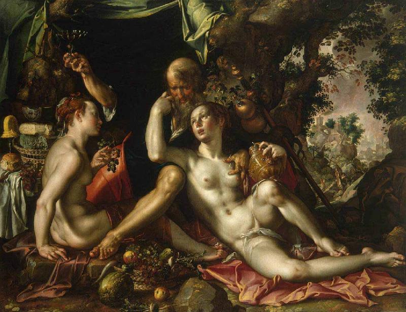 Joachim Wtewael Lot and his Daughters oil painting picture